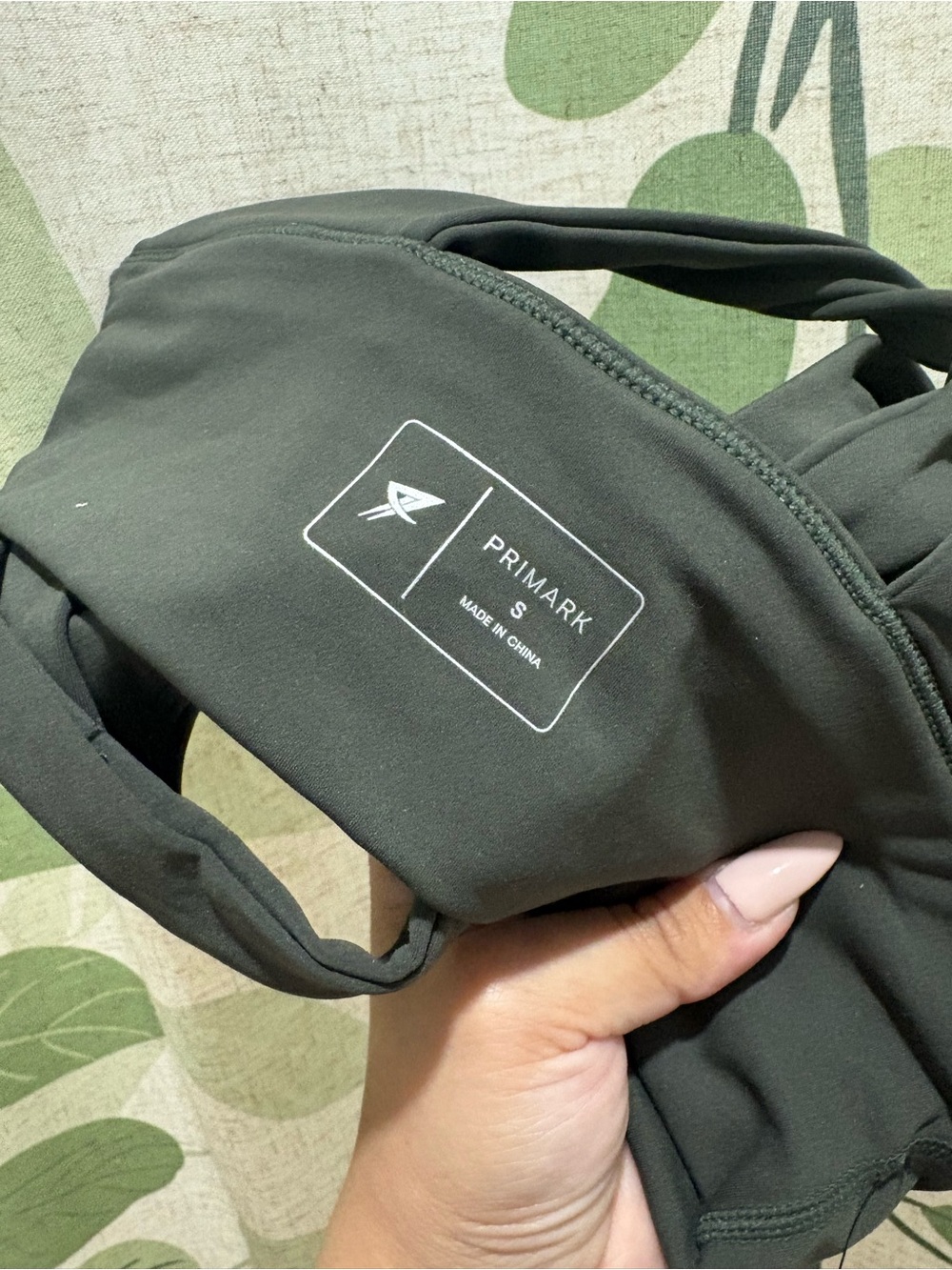 Primark Olive Ruched Racerback Sports Bra - Picture 3 of 4
